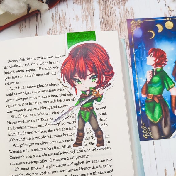 Magnetlesezeichen "Delmira" | Moonlight Sword | Asuka Lionera | Book Lover Gift | Bookmerch | Bookish Merch | Bookmark