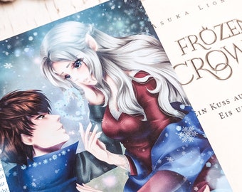 Bookish Print "Ice Love" | Asuka Lionera | Frozen Crowns | Book Merch | Book Lover Gift | Book Illustration | Book Art | Book Artprint
