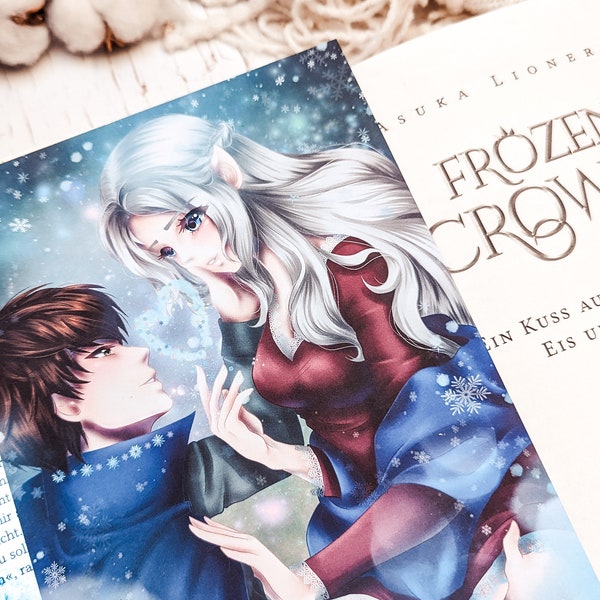 Bookish Print "Ice Love" | Asuka Lionera | Frozen Crowns | Book Merch | Book Lover Gift | Book Illustration | Book Art | Book Artprint