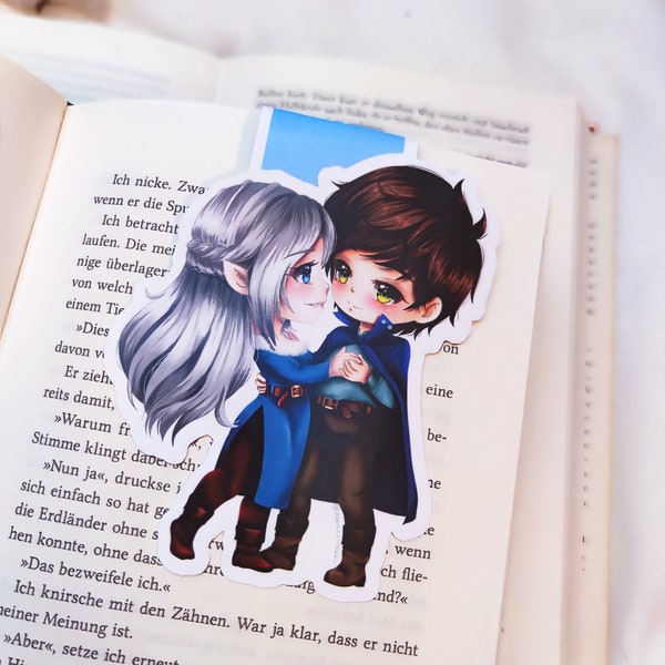 Magnetlesezeichen "Davina & Leander" | Frozen Crowns | Asuka Lionera | Book Boyfriend Bookmark Book Lover Gift