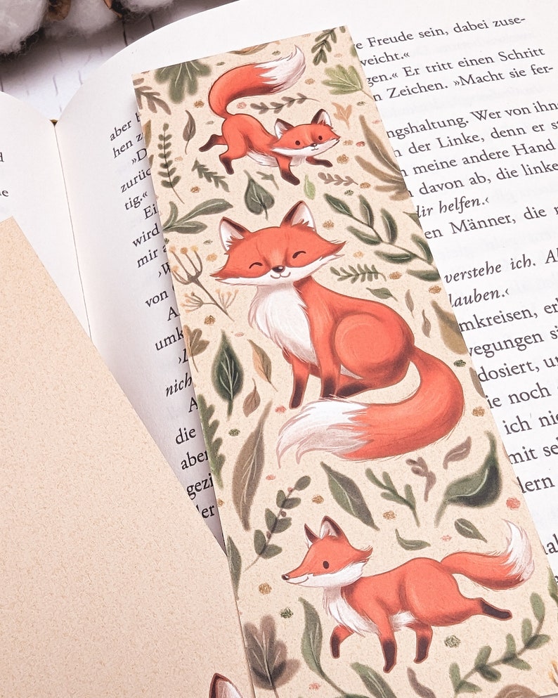 Bookmark fox Cute Fall Bookmark Primary school image 7