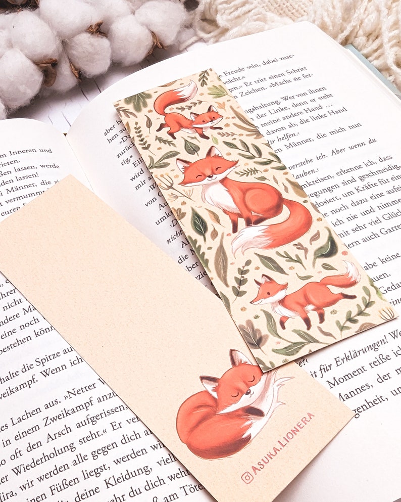 Bookmark fox Cute Fall Bookmark Primary school image 6
