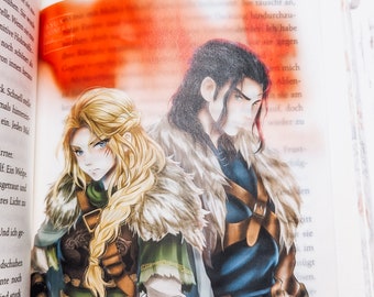 Page Overlay Kier & Yrsa (Vers. 2) | Nordic Clans | Bookish Merch | Reader Gift | Halb transparente Buchseite | Asuka Lionera