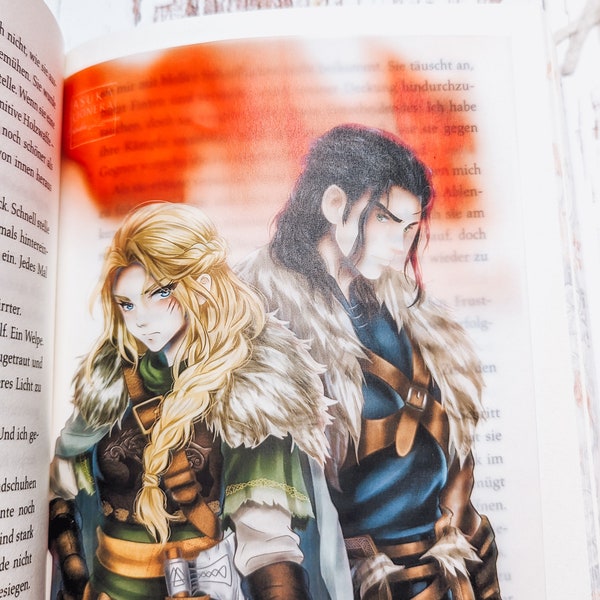 Page Overlay Kier & Yrsa (Vers. 2) | Nordic Clans | Bookish Merch | Reader Gift | Halb transparente Buchseite | Asuka Lionera