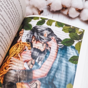 Page Overlay Aelin & Rowan | ToG | Throne of Glass | Bookish Merch | Reader Gift | Semi-transparent book page