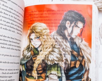 Page Overlay Kier & Yrsa (Vers. 1) | Nordic Clans | Bookish Merch | Reader Gift | Halb transparente Buchseite | Asuka Lionera