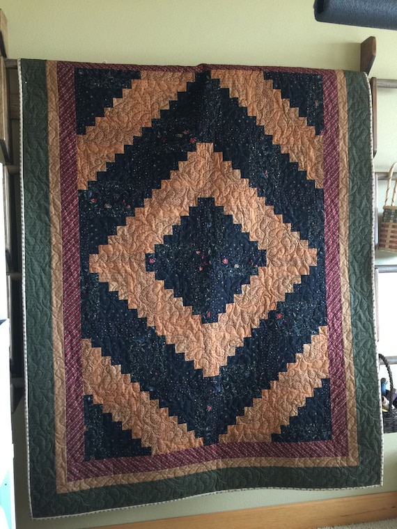 Log Cabin Quilt Etsy