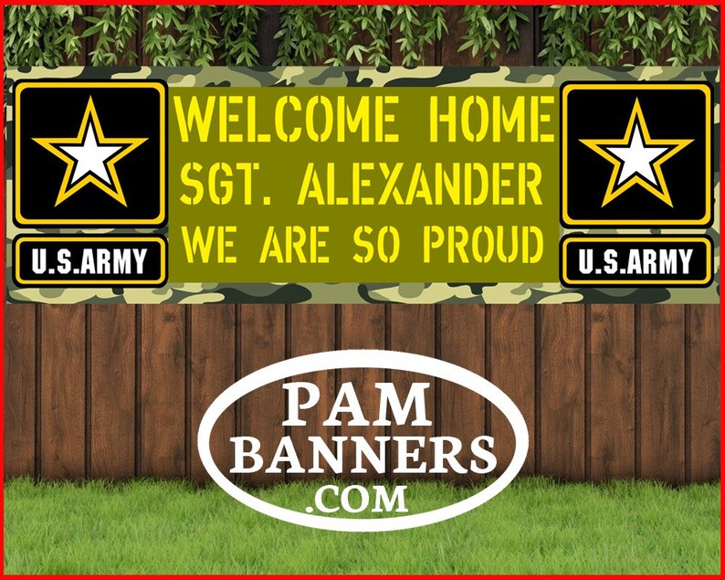 Large Army Military Banner and Signs 6x2 With Grommets Etsy