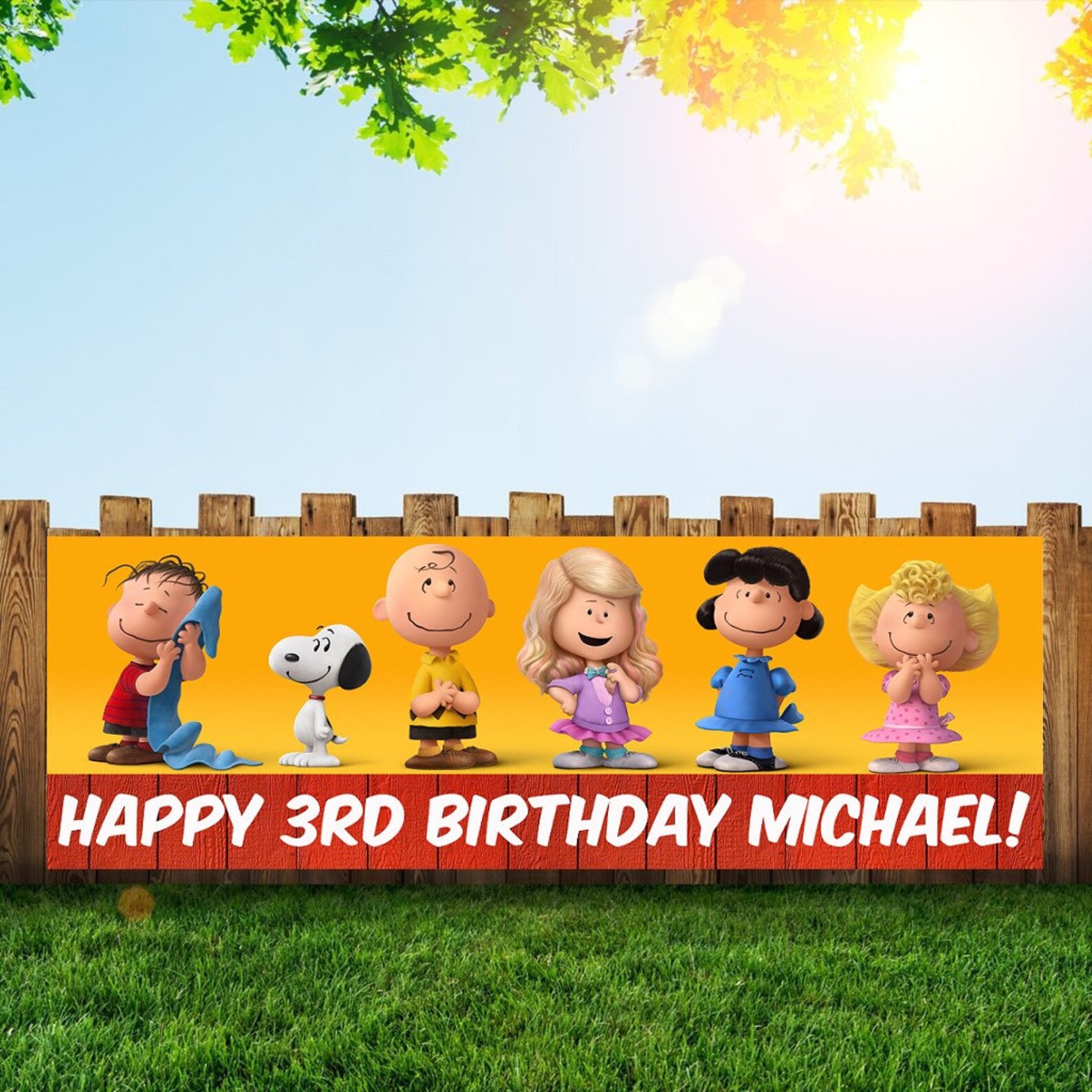 Large Snoopy Birthday Party Banner and Signs for Kids 6x2 with Etsy