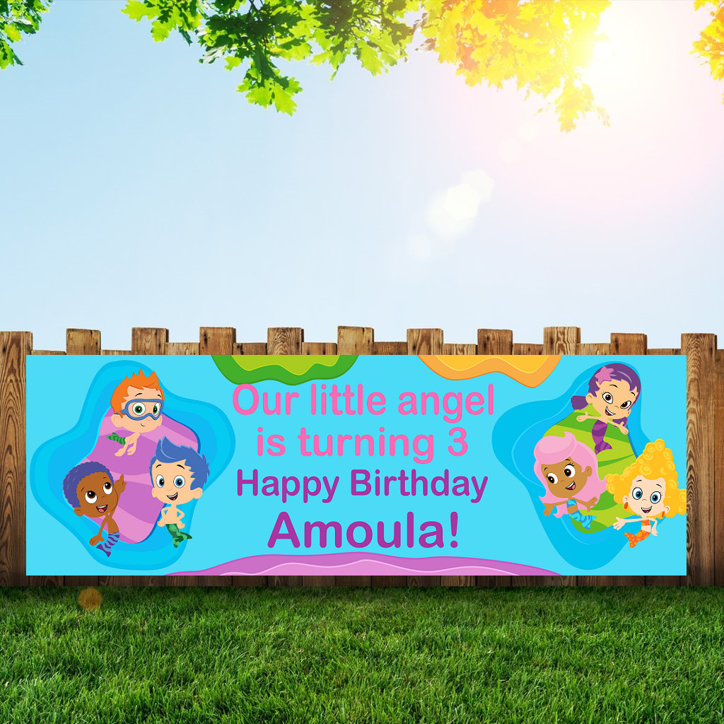 Image 6 for Bubble Guppies Birthday Banner Template