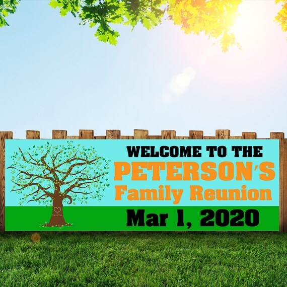 Family Reunion Personalized 6x2 Vinyl Birthday Banner Free Etsy