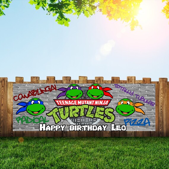 Ninja Turtles Adventures Banner for Birthday Party Decor &amp; | Etsy