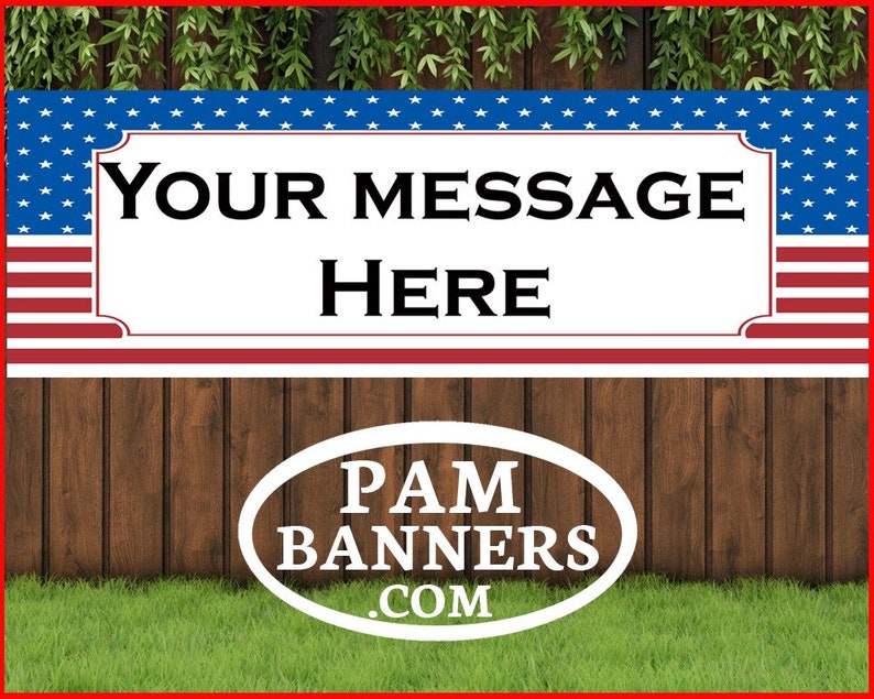 Larger Patriotic Home Welcome Flag Banner and Signs 6x2 with | Etsy