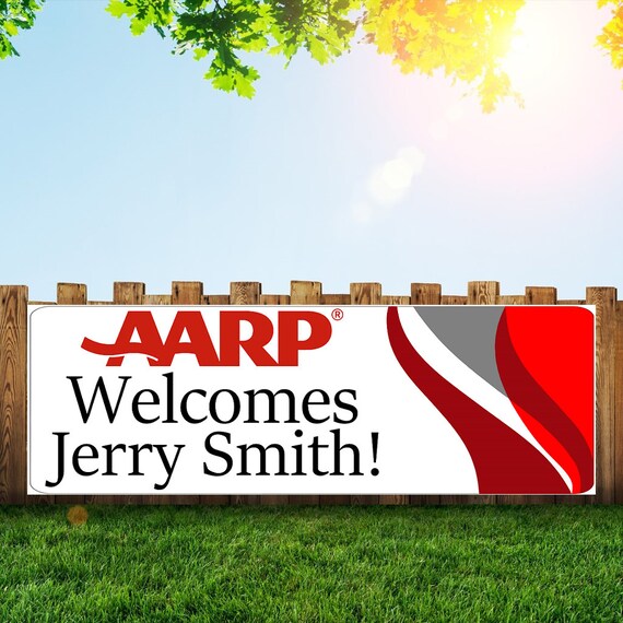 Aarp Personalized Birthday Banner Etsy