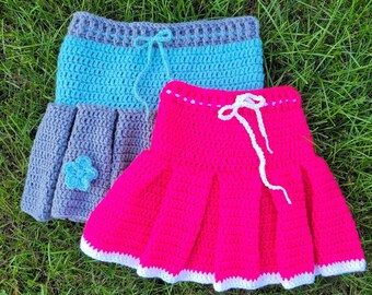 CROCHET PATTERN PDF - Easy Crochet Pleated Skirt Pattern | Crochet Skirt | Crochet Baby Skirt | Crochet Kid Skirt | 0-6 months to 10 years