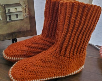 CROCHET PATTERN PDF - Crochet Slipper Boots - Crochet Adult Boot Pattern - Crochet Slipper Pattern - Crochet Adult Slipper Pattern | 5 Sizes