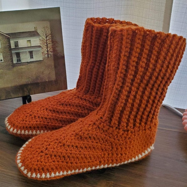 CROCHET PATTERN PDF - Crochet Slipper Boots - Crochet Adult Boot Pattern - Crochet Slipper Pattern - Crochet Adult Slipper Pattern | 5 Sizes