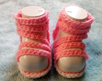 CROCHET PATTERN PDF - Crochet Baby Sandals - Crochet Baby Gladiator Sandal - Crochet Baby Girl Gladiator Sandals Pattern - Multiple Sizes