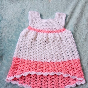 CROCHET PATTERN PDF Crochet baby dress pattern Baby Dress Crochet Pattern High-low Crochet Dress Pattern Crochet Babygirl Outfit image 3