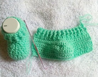 PATRÓN DE CROCHET PDF - Patrón de patucos de bebé de crochet / pantuflas infantiles de crochet / patrón de zapatos de bebé de crochet / calcetines de bebé de crochet - 3 tamaños