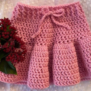 CROCHET PATTERN PDF Crochet Baby Skirt Crochet Child Skirt Crochet Ruffle Skirt Baby Girl Outfit 8 Sizing Options Crochet Flay image 1