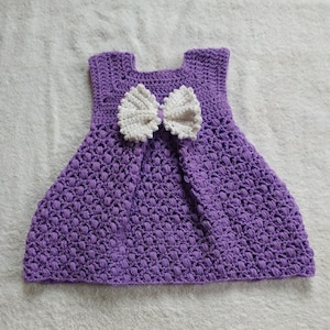 CROCHET PATTERN PDF Crochet Baby Dress Pattern Pleated Crochet Baby Dress Pattern Crochet Baby Frock Newborn Dress Baby Pattern image 3