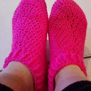 CROCHET PATTERN Crochet Adult Slippers Worked Flat Easy Crochet House Slippers Worked In Rows US Sizes 5,6,7,8 and 9 Crochet Shoes image 6