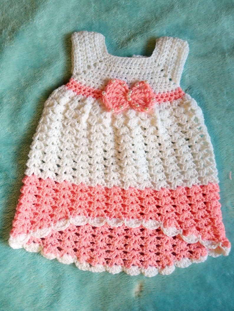 CROCHET PATTERN PDF Crochet baby dress pattern Baby Dress Crochet Pattern High-low Crochet Dress Pattern Crochet Babygirl Outfit image 1