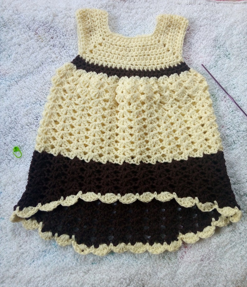 CROCHET PATTERN PDF Crochet baby dress pattern Baby Dress Crochet Pattern High-low Crochet Dress Pattern Crochet Babygirl Outfit image 4