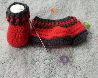 CROCHET PATTERN PDF - Crochet Baby Booties Worked Flat | Crochet baby Slippers | Crochet Baby Shoes Pattern | Crochet Infant Slippers