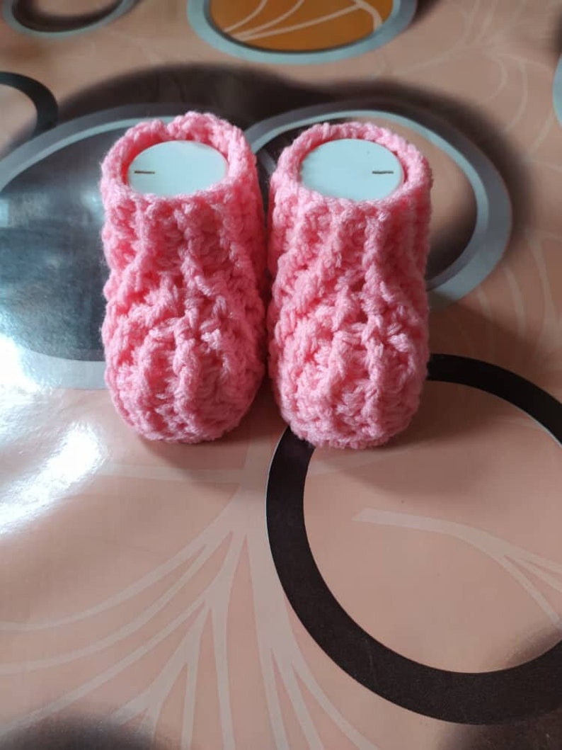 CROCHET PATTERN PDF Crochet Baby Booties Pattern Crochet Baby Slippers Crochet Baby Shoes Crochet Baby Socks Baby Shoes Worked Flat image 1