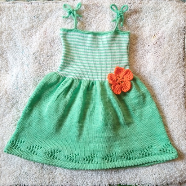Knit Baby Dress - Etsy