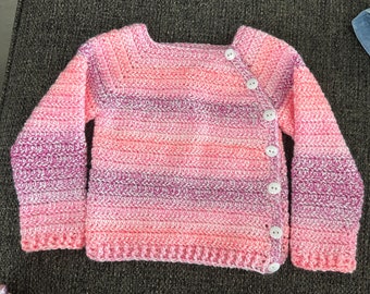 CROCHET PATTERN PDF - Easy Crochet Kids Cardigan Pattern | Crochet Child Sweater Pattern | 4 Sizes | 4-10 years | Instant Download