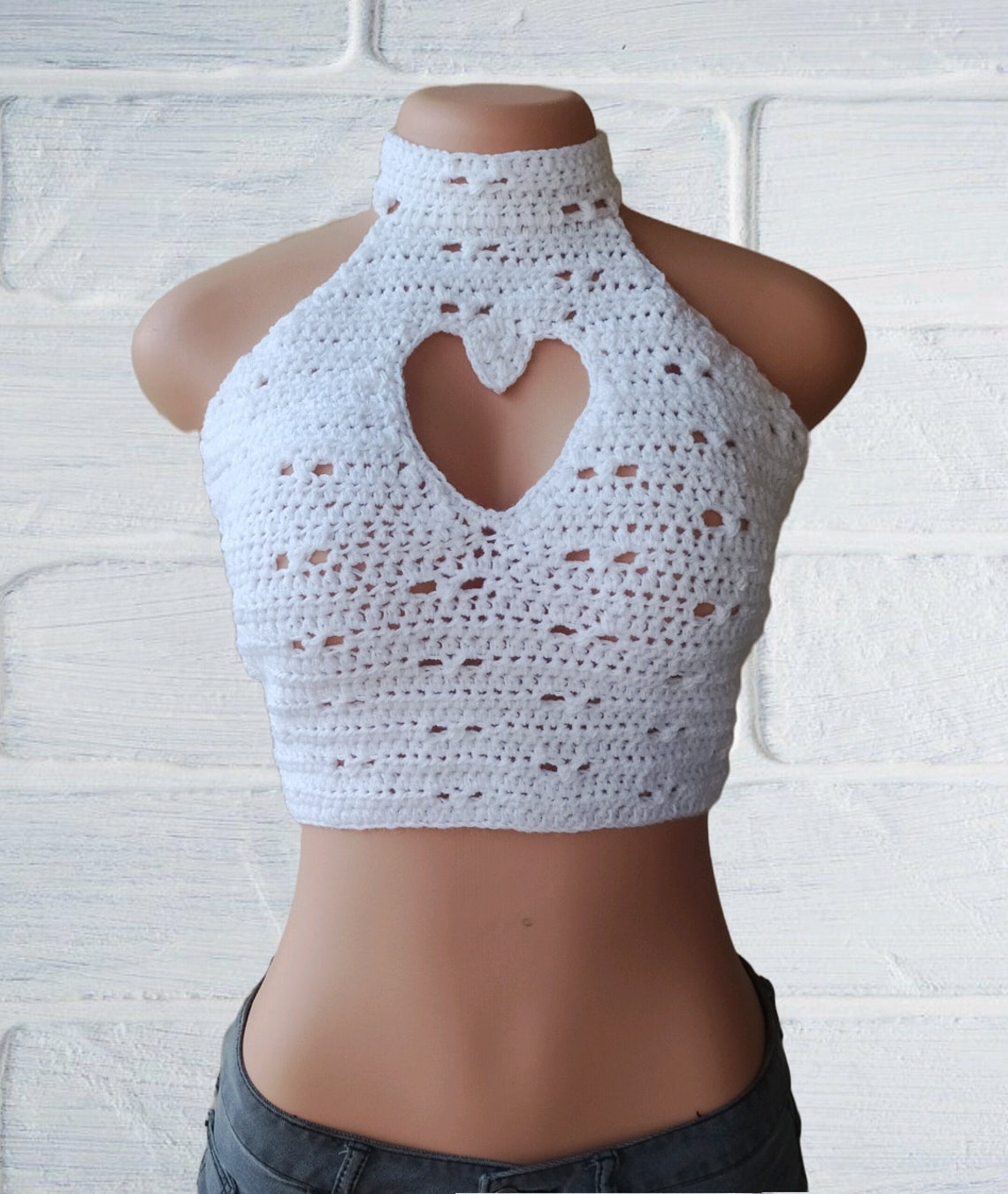 CROCHET PATTERN pdf Heart Shaped Crop Top Pattern Bikini Etsy