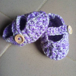 CROCHET PATTERN PDF Crochet Baby Mary Jane Shoes Pattern Crochet Baby Girl Shoes Infant Slipper Easy Baby Shoes Crochet Baby Shoes image 1