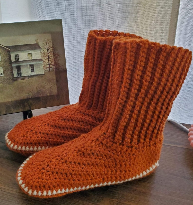 CROCHET PATTERN PDF Crochet Slipper Boots Crochet Adult Boot Pattern Crochet Slipper Pattern Crochet Adult Slipper Pattern 5 Sizes image 1