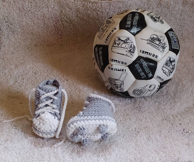 CROCHET PATTERN PDF: Crochet Baby Sneakers Pattern Crochet Baby Converse Pattern Crochet Sneakers Pattern Crochet Infant Slippers image 2