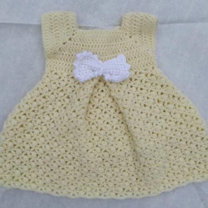 CROCHET PATTERN PDF Crochet Baby Dress Pattern Pleated Crochet Baby Dress Pattern Crochet Baby Frock Newborn Dress Baby Pattern image 4