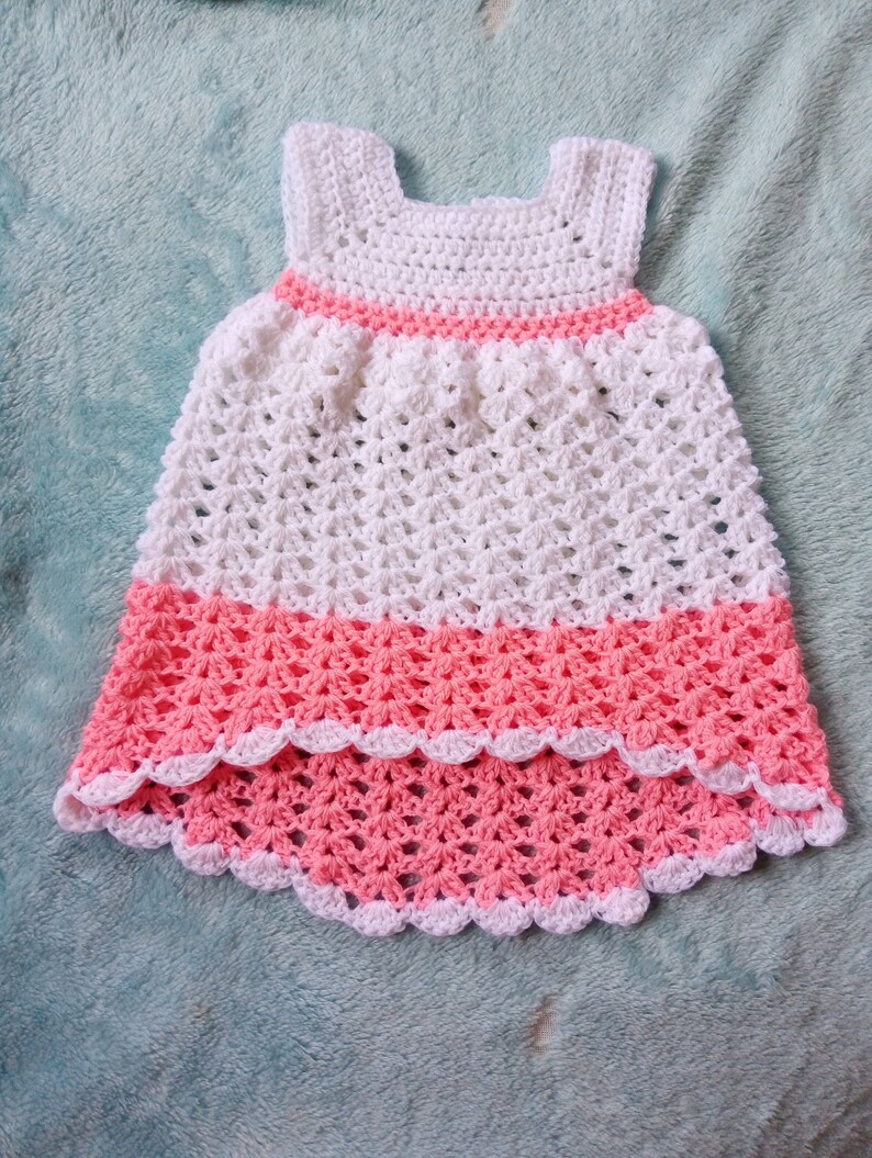 CROCHET PATTERN PDF Crochet baby dress pattern Baby Dress Crochet Pattern High-low Crochet Dress Pattern Crochet Babygirl Outfit image 3