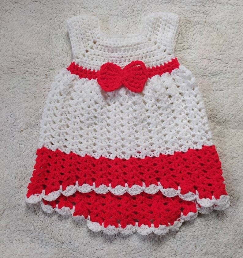 CROCHET PATTERN PDF Crochet baby dress pattern Baby Dress Crochet Pattern High-low Crochet Dress Pattern Crochet Babygirl Outfit image 2