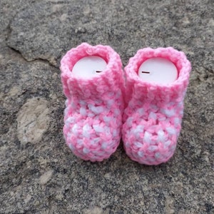 CROCHET PATTERN PDF Crochet Baby Booties Pattern Crochet Baby Slippers Crochet Baby Shoes Crochet Baby Socks Baby Shoes Worked Flat image 7