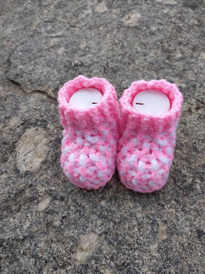 CROCHET PATTERN PDF Crochet Baby Booties Pattern Crochet Baby Slippers Crochet Baby Shoes Crochet Baby Socks Baby Shoes Worked Flat image 7