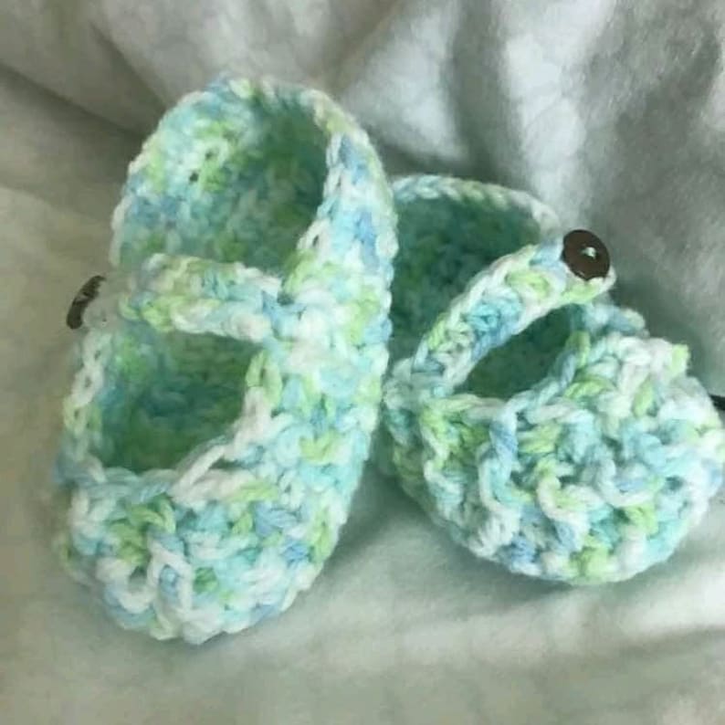 CROCHET PATTERN PDF Crochet Baby Mary Jane Shoes Pattern Crochet Baby Girl Shoes Infant Slipper Easy Baby Shoes Crochet Baby Shoes image 2