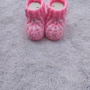 CROCHET PATTERN PDF Crochet Baby Booties Pattern Crochet Baby Slippers Crochet Baby Shoes Crochet Baby Socks Baby Shoes Worked Flat image 5