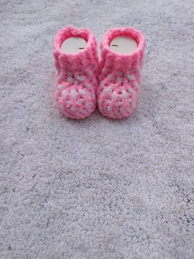 CROCHET PATTERN PDF Crochet Baby Booties Pattern Crochet Baby Slippers Crochet Baby Shoes Crochet Baby Socks Baby Shoes Worked Flat image 5