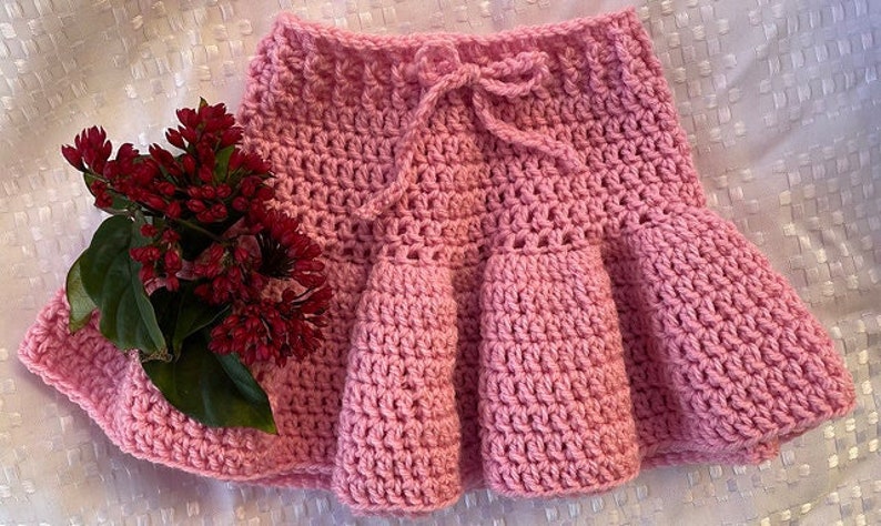 CROCHET PATTERN PDF  Crochet Baby Skirt  Crochet Child Skirt image 1