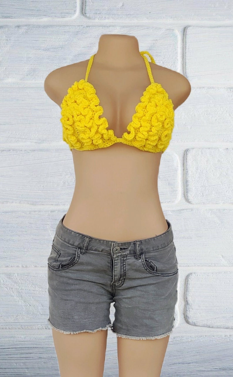 CROCHET PATTERN PDF Crochet Bikini Top Pattern Crochet Bra Top Crochet Bikini Pattern Multiple Sizes Crochet Bralette Pattern Pdf image 1