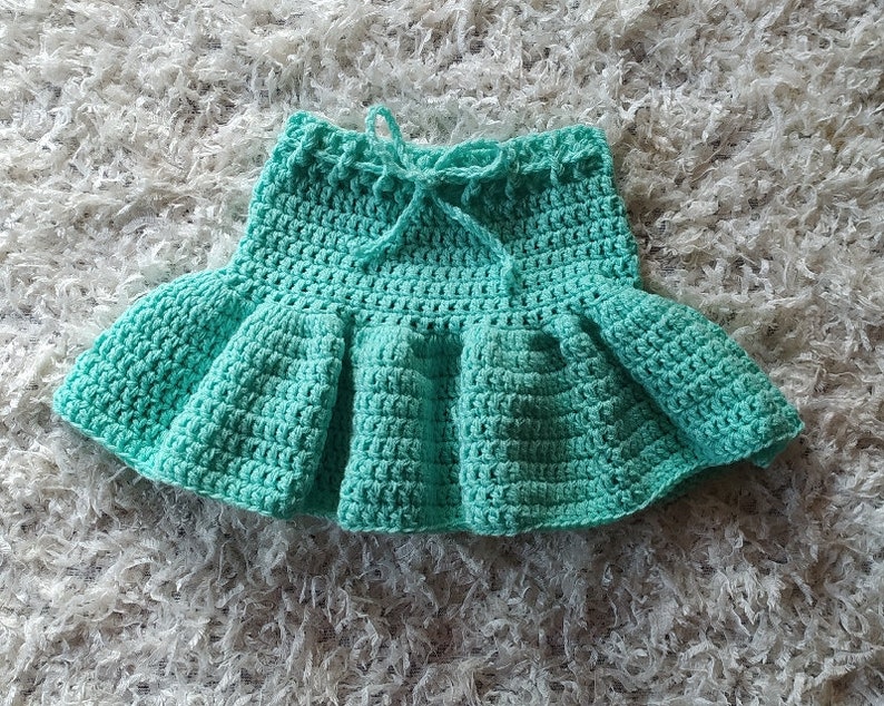 CROCHET PATTERN PDF Crochet Baby Skirt Crochet Child Skirt Crochet Ruffle Skirt Baby Girl Outfit 8 Sizing Options Crochet Flay image 5