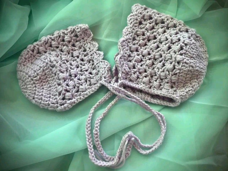 CROCHET PATTERN PDF Crochet Baby Bonnet Pattern Baby Bonnet Pattern Crochet Baby Bonnet Pattern Crochet Bonnet Pattern Baby Bonnet image 5