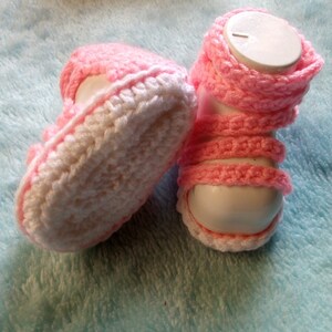CROCHET PATTERN PDF Crochet Baby Sandals Crochet Baby Gladiator Sandal Crochet Baby Girl Gladiator Sandals Pattern Multiple Sizes image 3